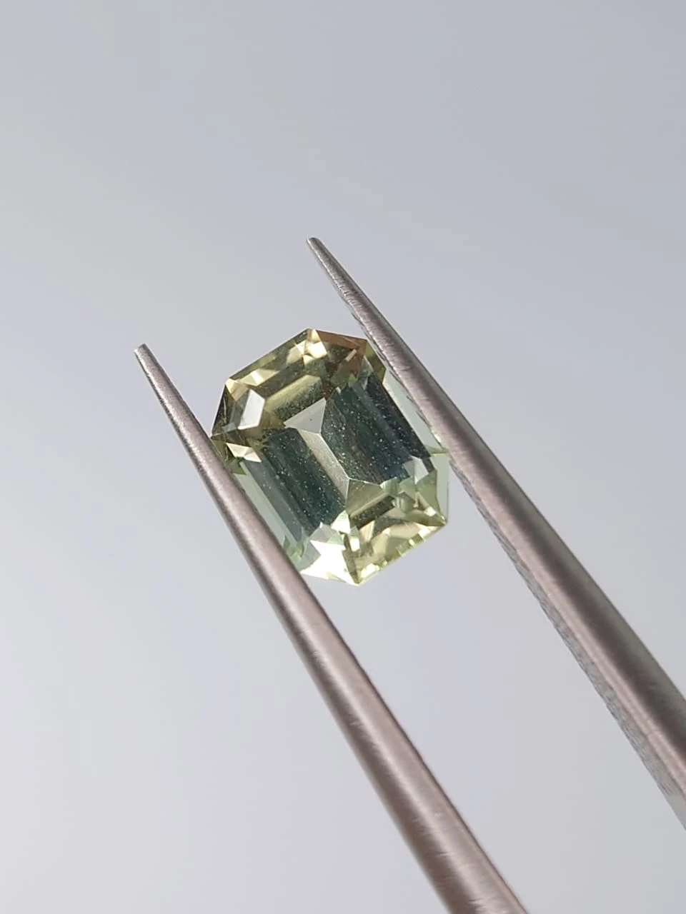1.02ct Natural Light Yellow Green Tourmaline Emerald Cut Loose Gemstone from Afghanistan — view 5